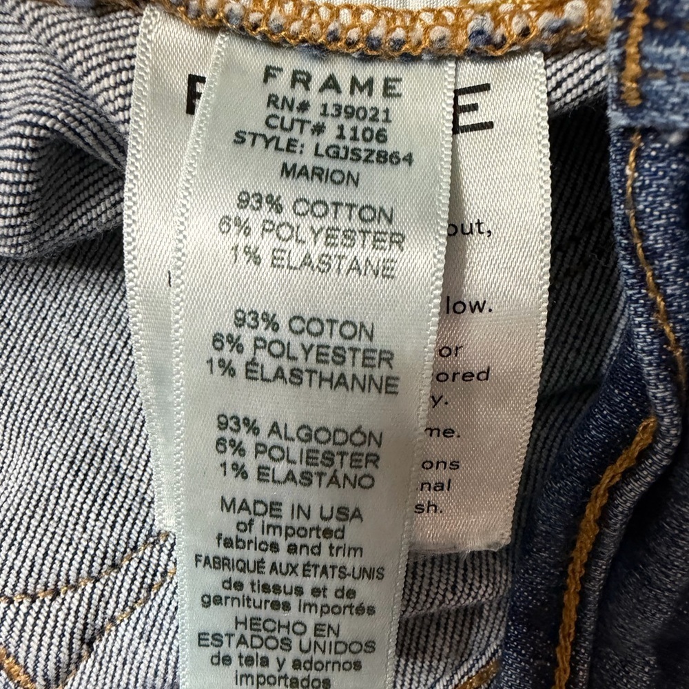 Frame Denim Marion Jeans Zip Ankle Super Cute Size 28 - Picture 6 of 9